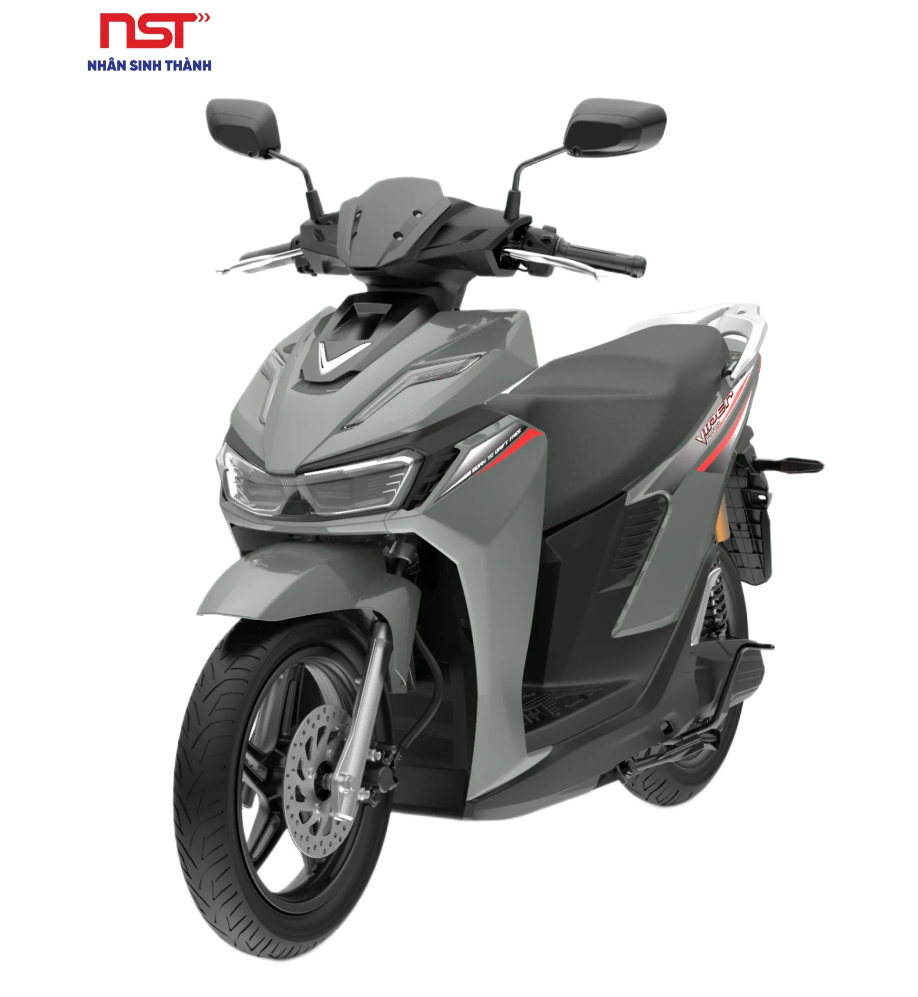 xe máy điện VinFast Viper màu xám