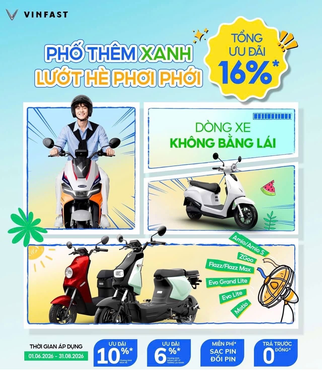Ảnh quảng bá chương trình ưu đãi mua xe máy điện VinFast