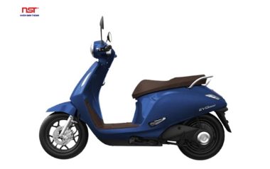 Xe máy điện VinFast Evo200 Lite màu vàng nhìn nghiêng bên trái